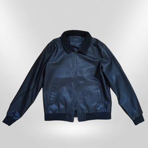 Premium Faux Leather Jacket Aviator Style